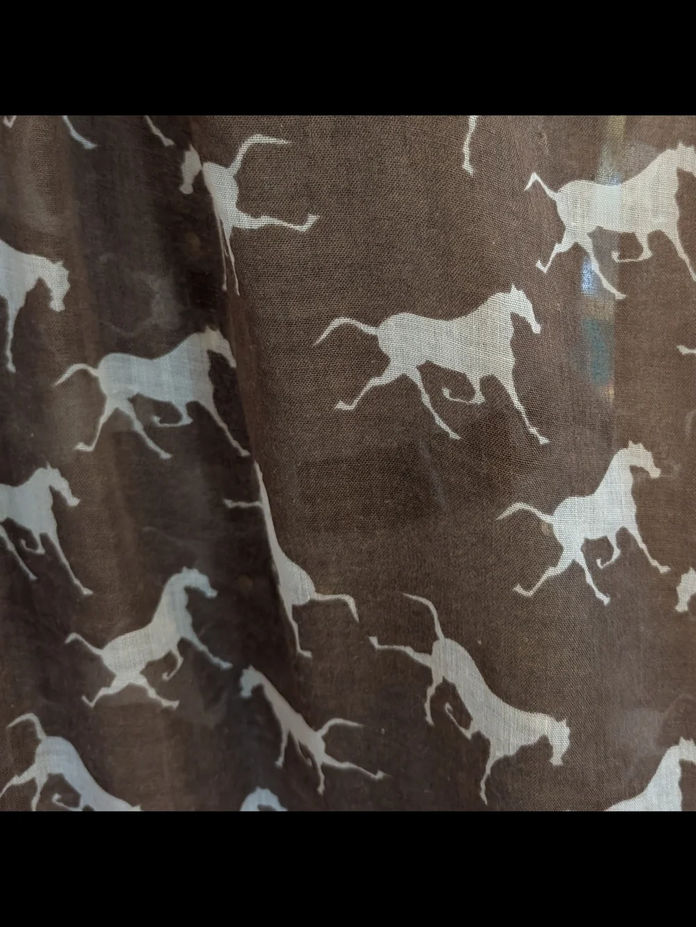 Brown Horse Print Lightweight Scarf 36